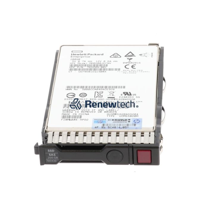 HP 200GB SAS 12G WI SFF SSD for G8-G10 Servers